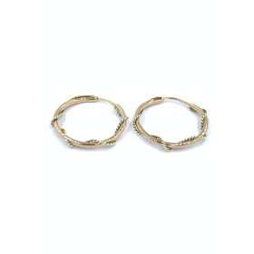 Сережки из красного и белого золота 